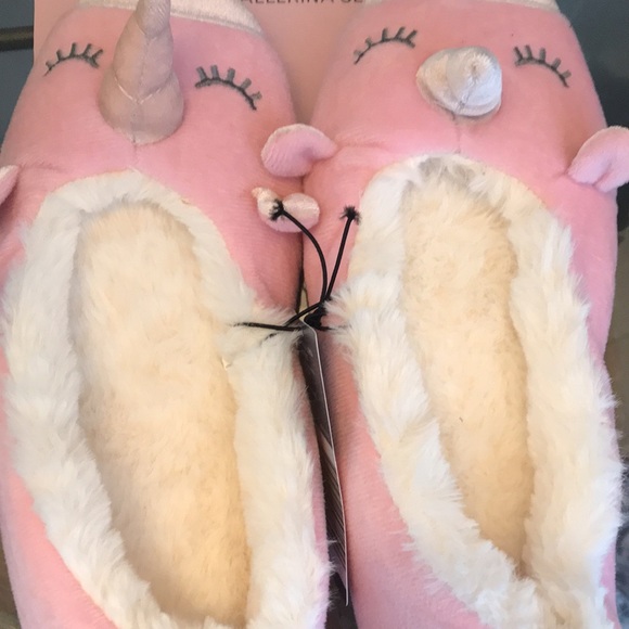 Ladies Unicorn Ballerina Style Slippers - Picture 2 of 9